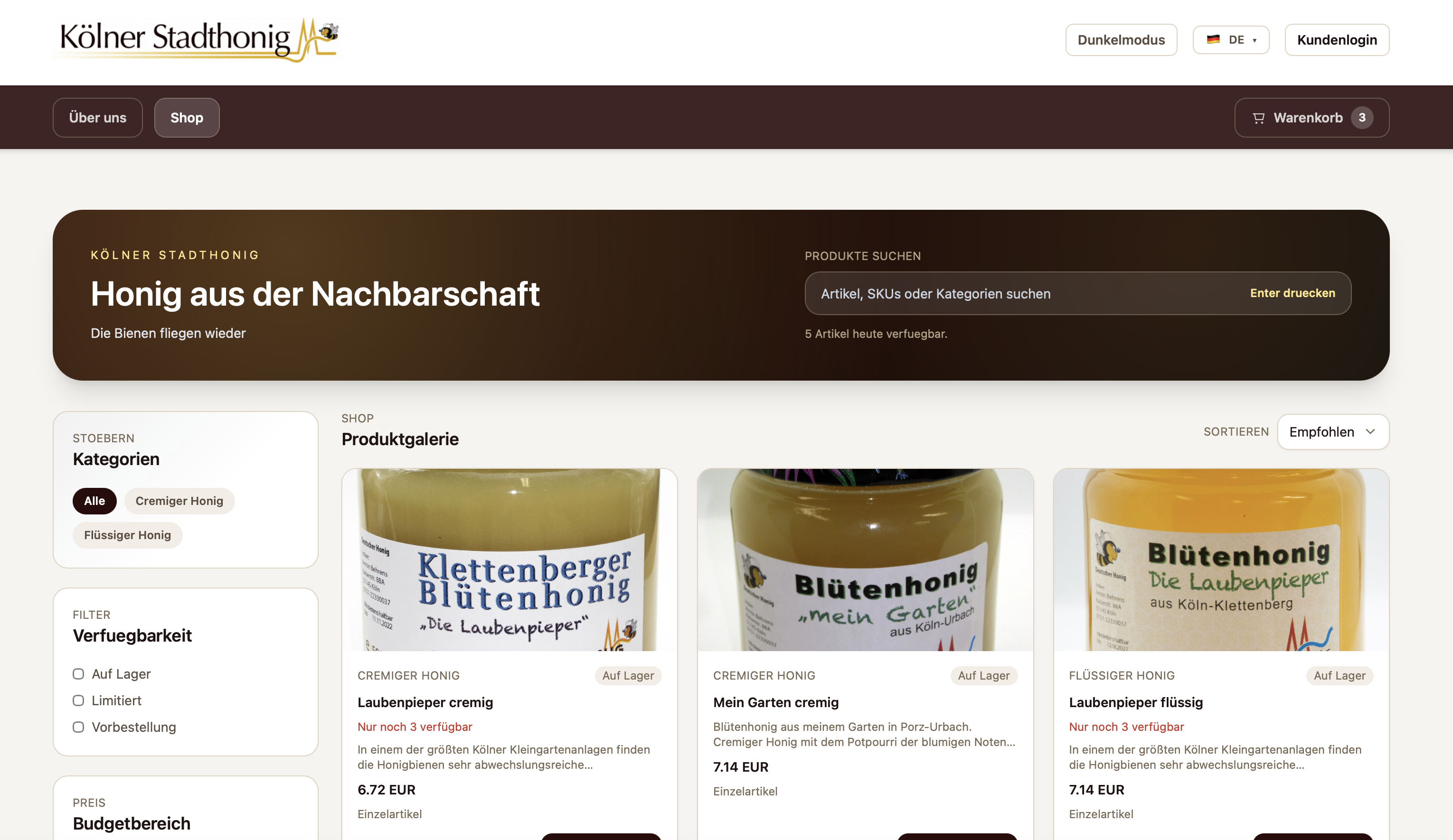 Webshop Ansicht 2
